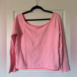 Victoria's Secret Light Pink Off the Shoulder Sweatshirt